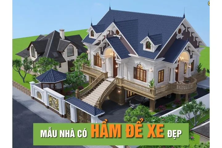 101 Mẫu thiết kế nhà có tầng hầm để xe đẹp, hiện đại nhất