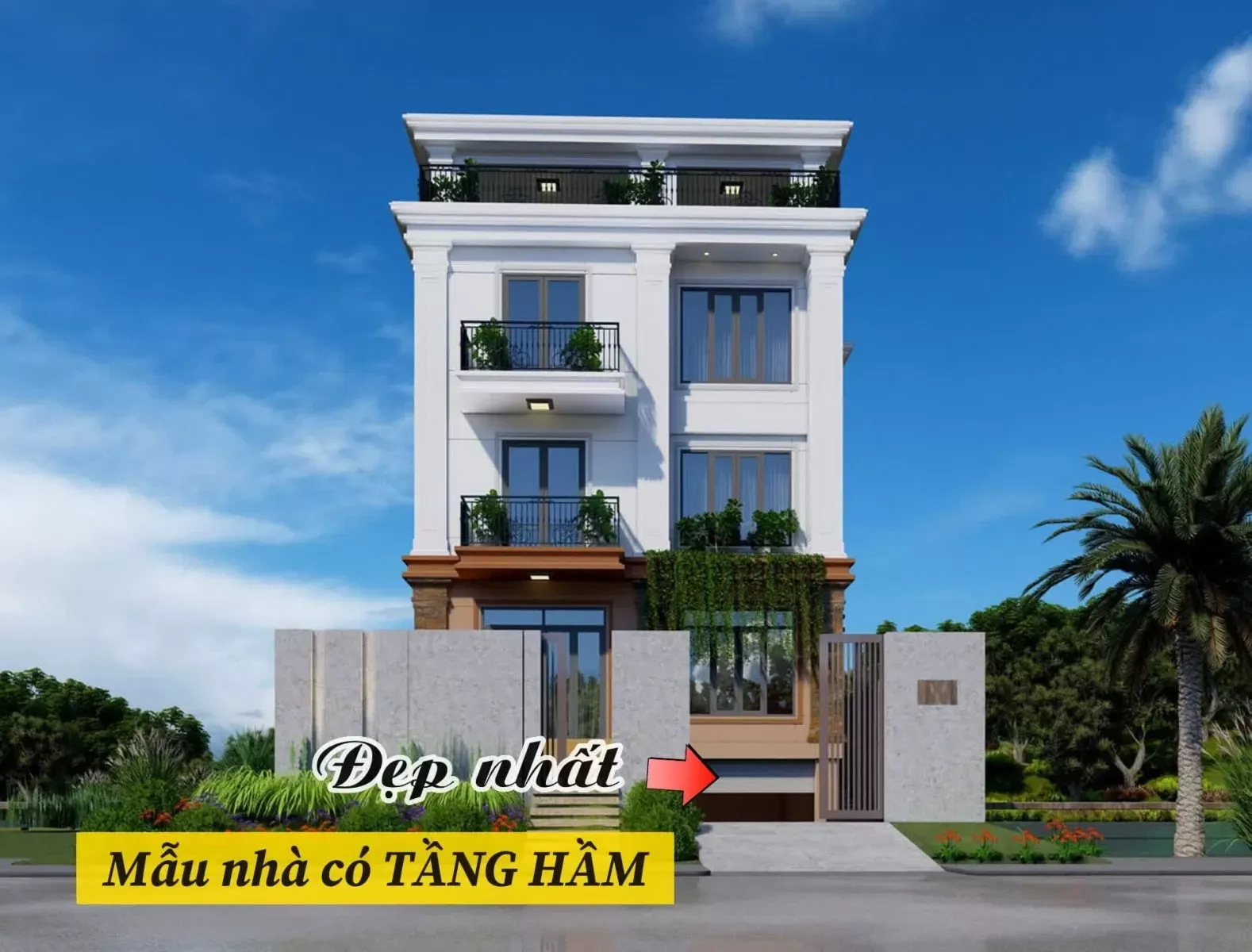 101 Mẫu thiết kế nhà có tầng hầm để xe đẹp, hiện đại nhất