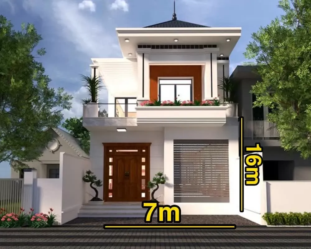 11 Mẫu thiết kế nhà rộng 7m dài 16m Đẹp, Hiện Đại, Giá Rẻ