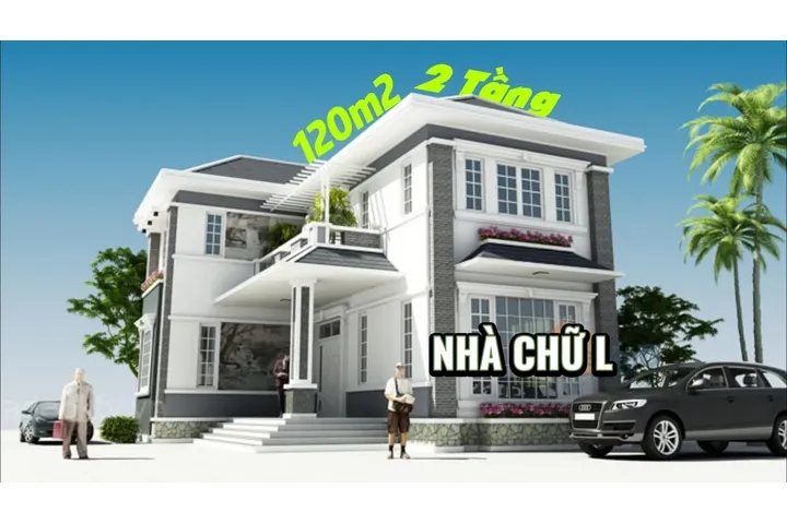 15 Mẫu nhà 2 tầng chữ l 120m2 đẹp long lanh (hót nhất 2024)