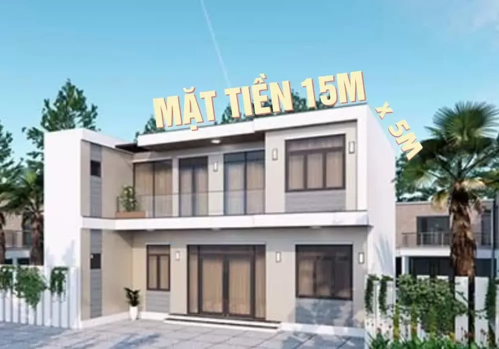 15 Ý tưởng thiết kế nhà mặt tiền 15m sâu 5m siêu đẹp