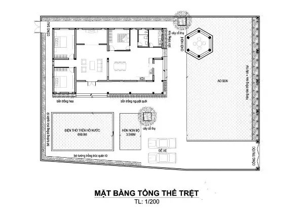 19 Mẫu nhà 1 tầng 3 phòng ngủ 120m2 tinh tế và tiện nghi