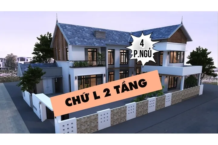 19 Mẫu nhà chữ l 2 tầng 4 phòng ngủ tiện nghi và đẹp nhất