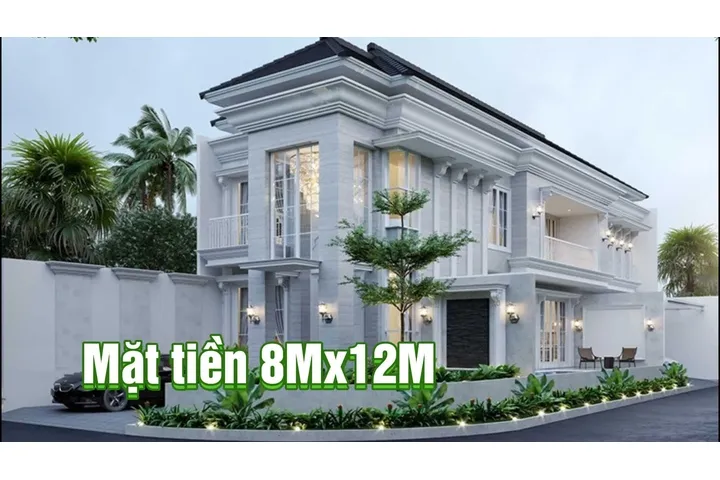 19 Mẫu thiết kế nhà mặt tiền 8m sâu 12m đẹp từng góc nhìn