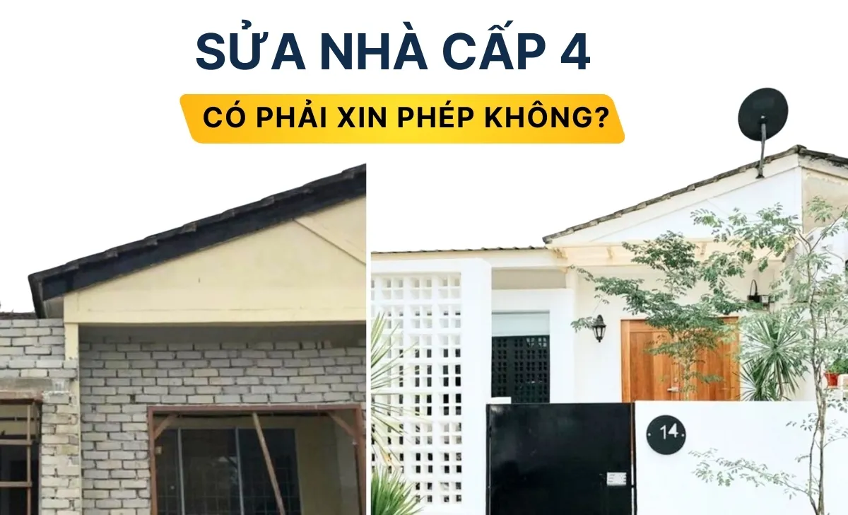 2024 sửa nhà cấp 4 có phải xin phép không?