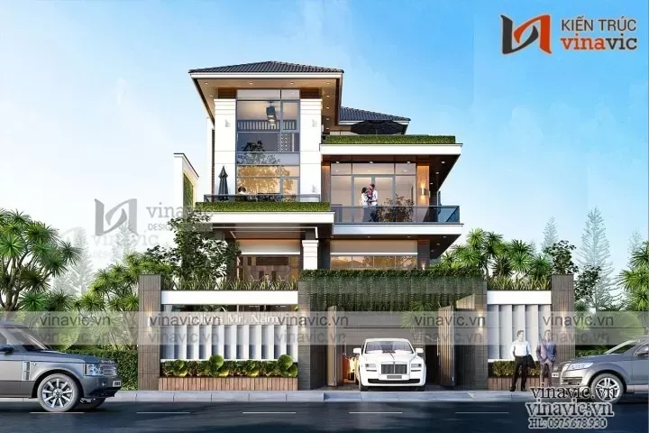 21+ Mẫu biệt thự 2 tầng hiện đại 100m2 đẹp ngỡ ngàng