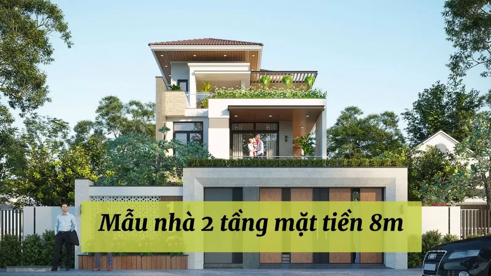 21 Mẫu nhà 2 tầng mặt tiền 8m hiện đại và tiện nghi nhất