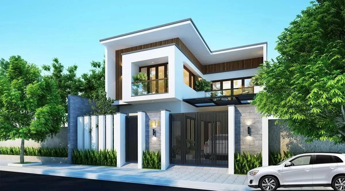 23+ Mẫu thiết kế nhà 2 tầng 4 phòng ngủ 100m2 đẹp tiện nghi nhất