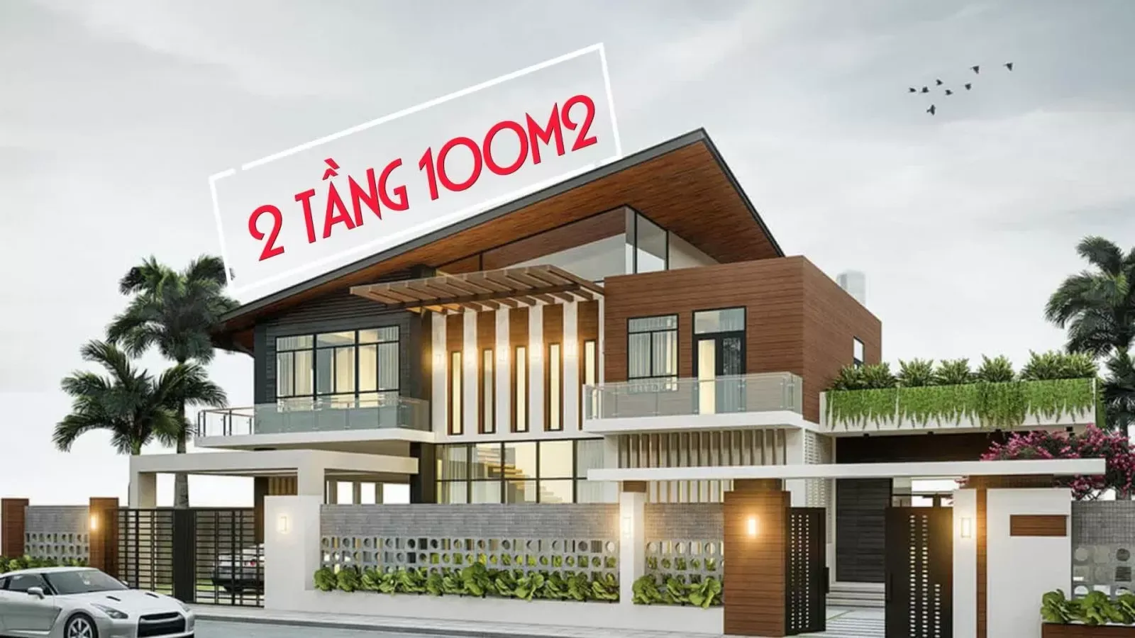 23 Mẫu thiết kế nhà biệt thự 2 tầng 100m2 triệu người mơ ước