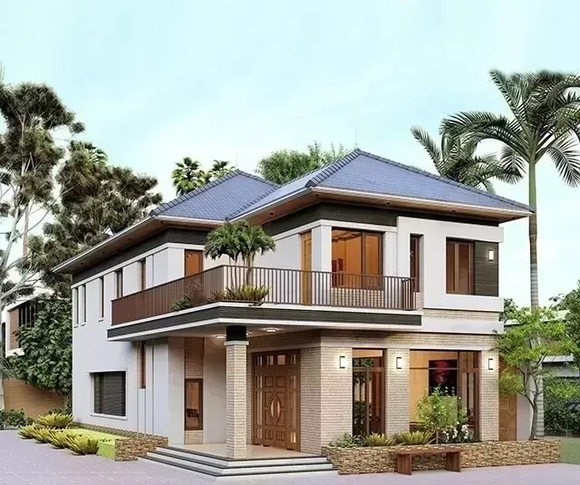 23 Mẫu thiết kế nhà biệt thự 2 tầng 100m2 triệu người mơ ước