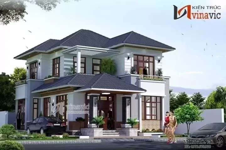 23 Mẫu thiết kế nhà biệt thự 2 tầng 100m2 triệu người mơ ước