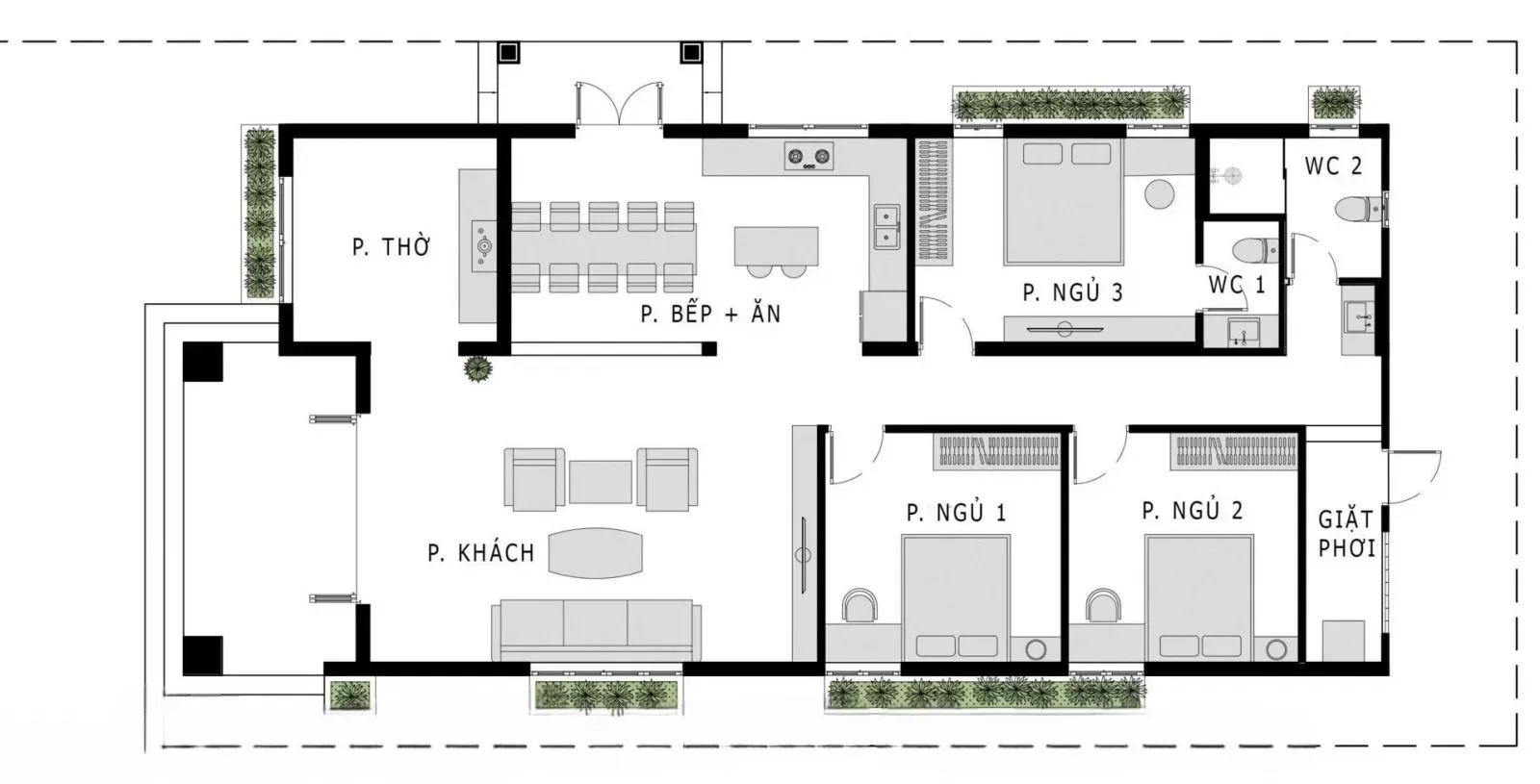 25 Mẫu nhà vuông 7x10m (3 – 4 phòng ngủ) cực đẹp cho gia đình nhỏ