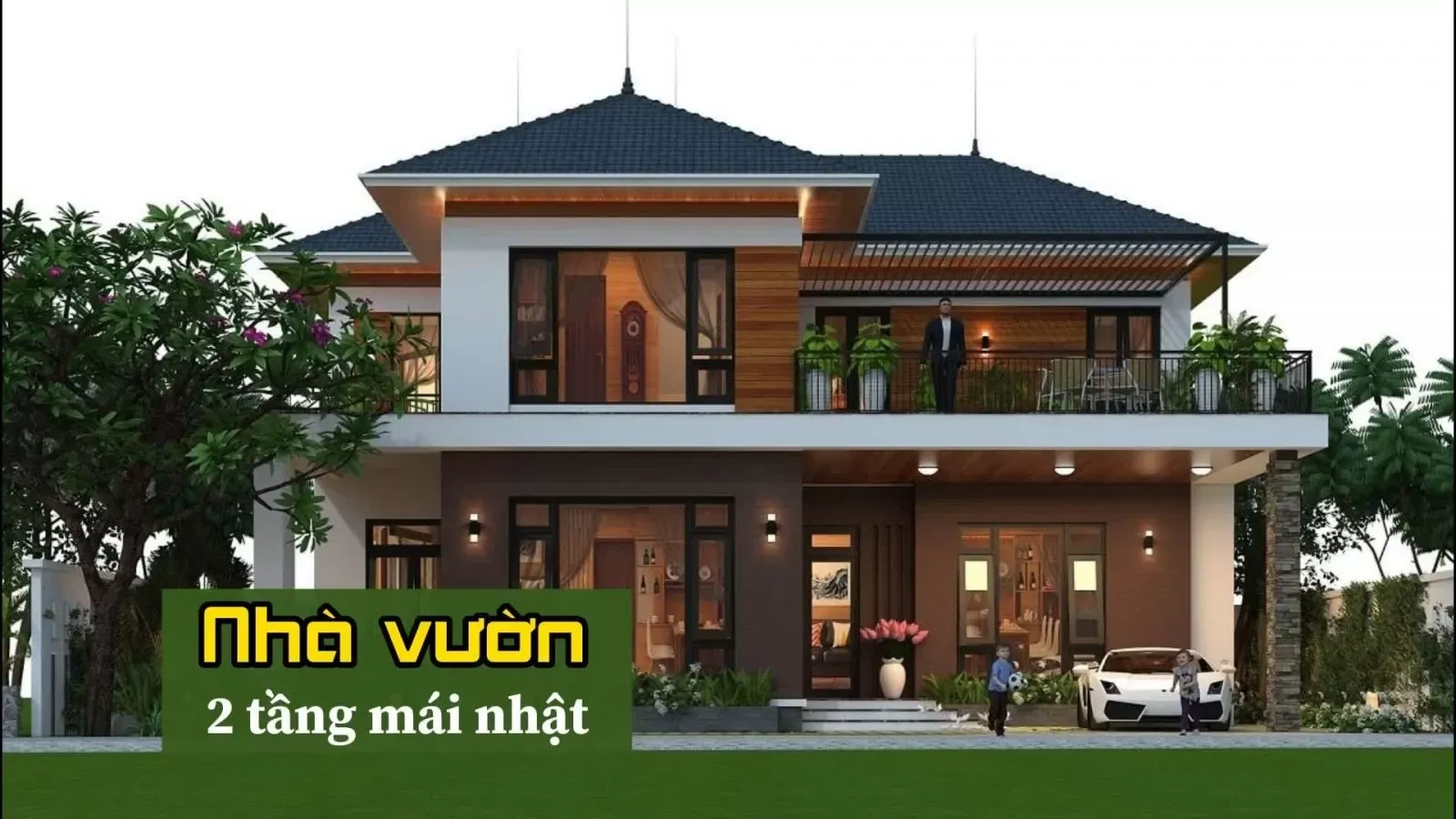 25 Mẫu thiết kế biệt thự nhà vườn 2 tầng mái nhật nghỉ dưỡng đẹp nhất