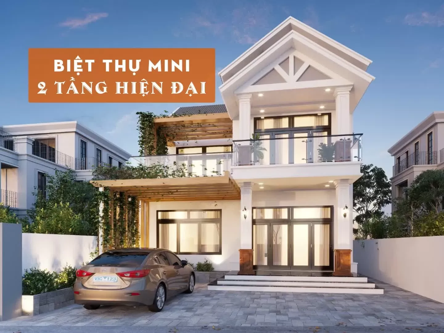 27 Mẫu biệt thự mini 2 tầng đẹp tiết kiệm chi phí đầy đủ tiện nghi