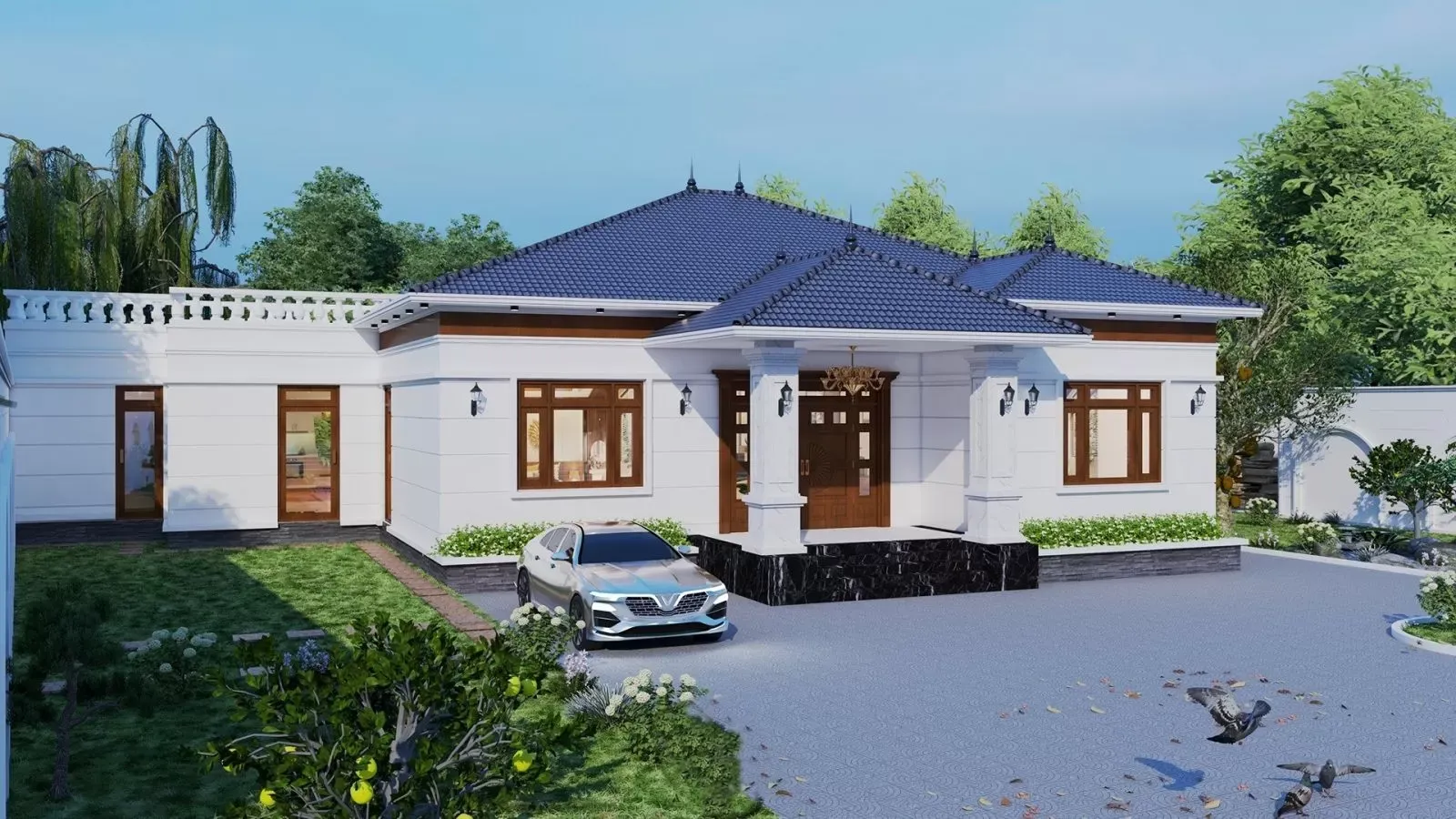 27 mẫu nhà mái nhật 1 tầng 100m2 đẹp về thiết kế, hợp về phong thủy