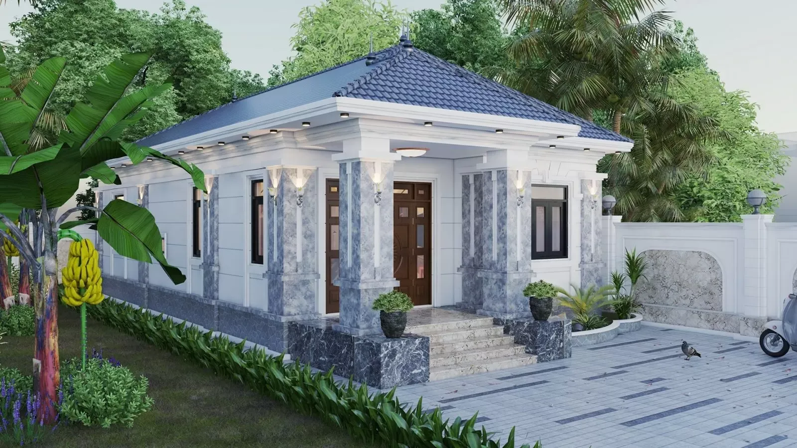 27 mẫu nhà mái nhật 1 tầng 100m2 đẹp về thiết kế, hợp về phong thủy