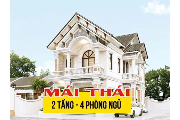 27 Mẫu nhà mái thái 2 tầng 4 phòng ngủ đầy đủ công năng