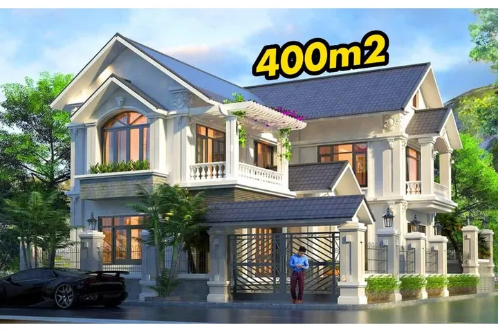 27 Mẫu thiết kế biệt thự 400m2 nhà vườn nghỉ dưỡng sang trọng nhất