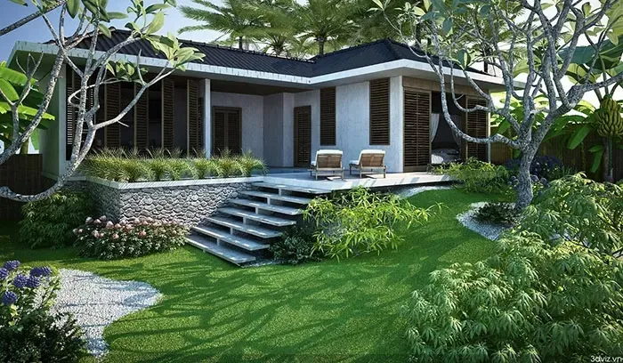 27 Mẫu thiết kế biệt thự 400m2 nhà vườn nghỉ dưỡng sang trọng nhất