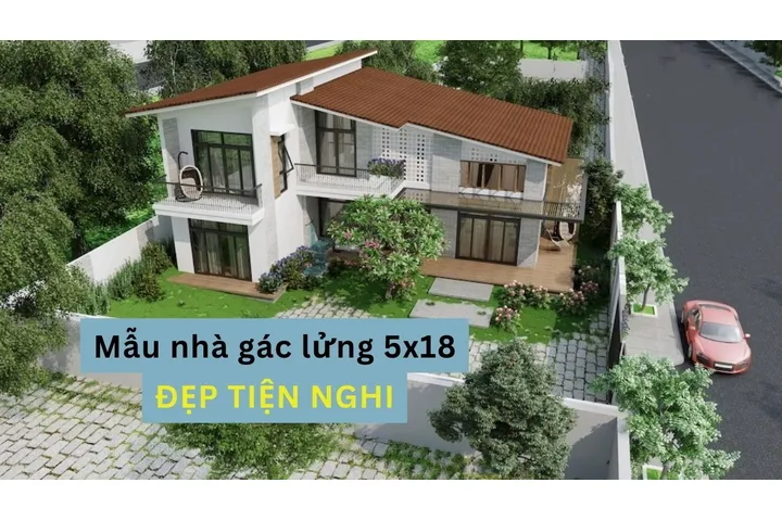 30 mẫu nhà gác lửng 5x18m đẹp tiện nghi