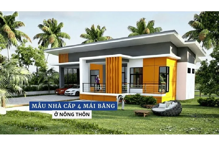 31 mẫu nhà cấp 4 mái bằng nông thôn đẹp, tiện nghi nhất