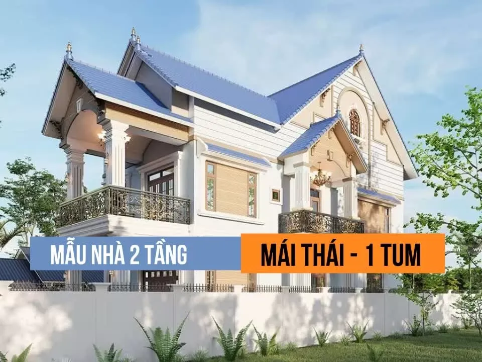 33 Mẫu nhà 2 tầng 1 tum mái thái kiến trúc hiện đại đẹp nhất