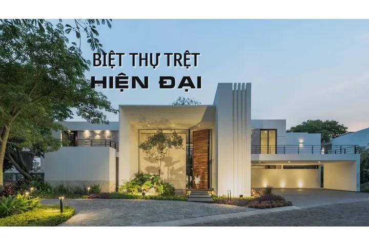 35 Mẫu biệt thự trệt hiện đại sân vườn đẹp ngất ngây