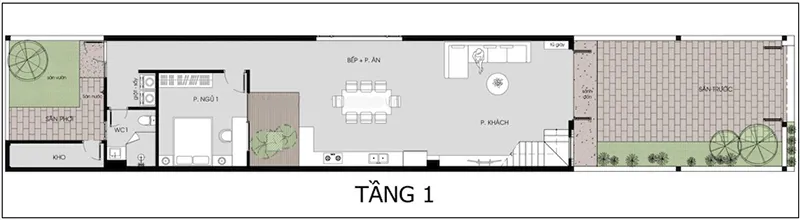 35 mẫu nhà 5x20m 2 tầng 3 phòng ngủ ấn tượng 2024