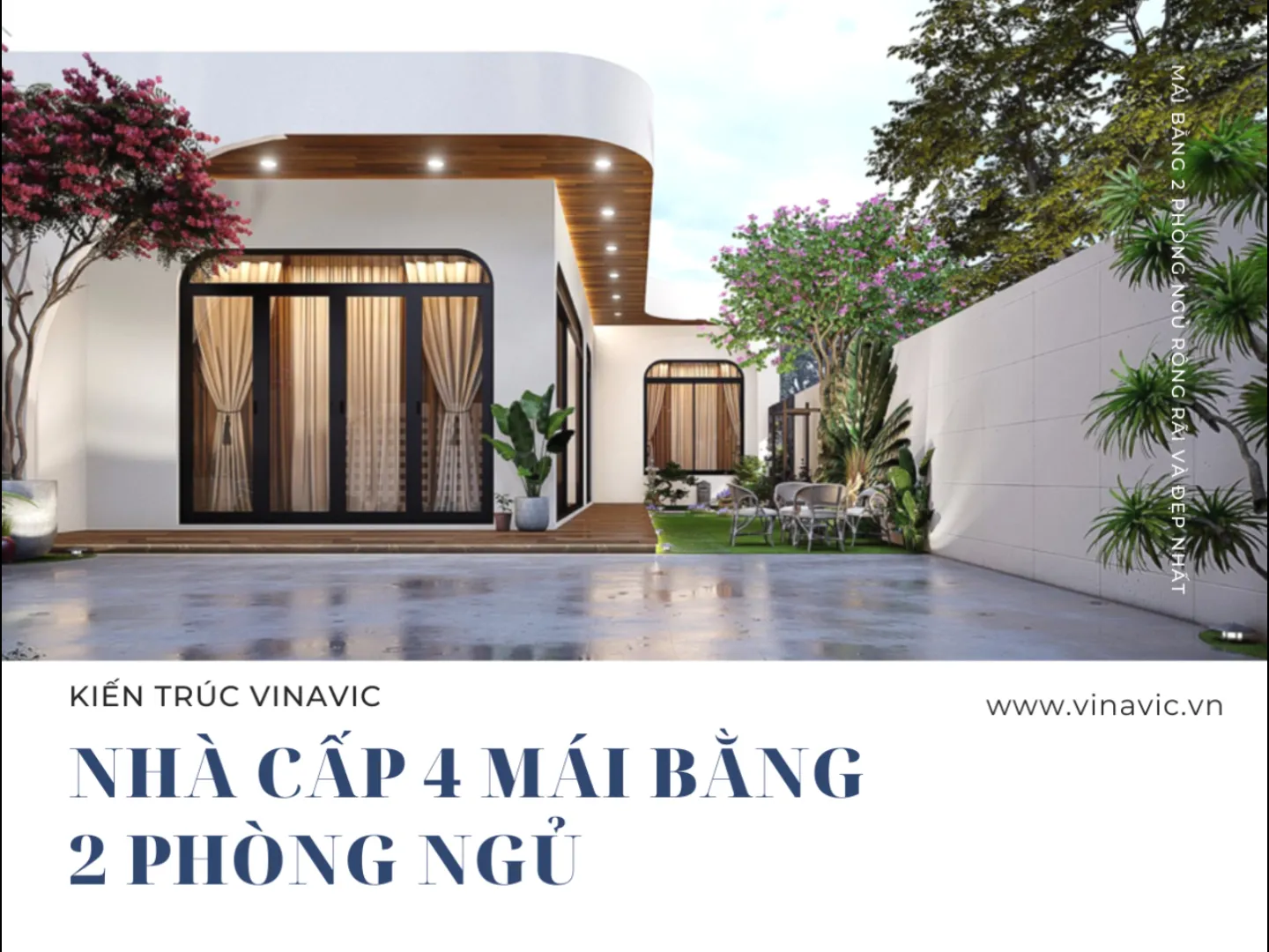 35 Mẫu nhà cấp 4 mái bằng 2 phòng ngủ rộng rãi và đẹp nhất