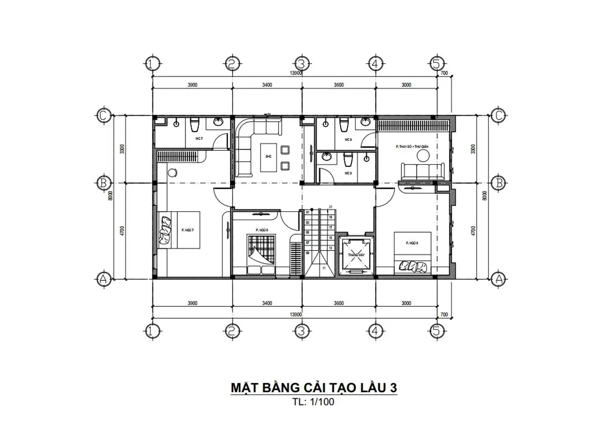 35 Mẫu nhà phố tân cổ điển 5 tầng ấn tượng & bản vẽ chi tiết