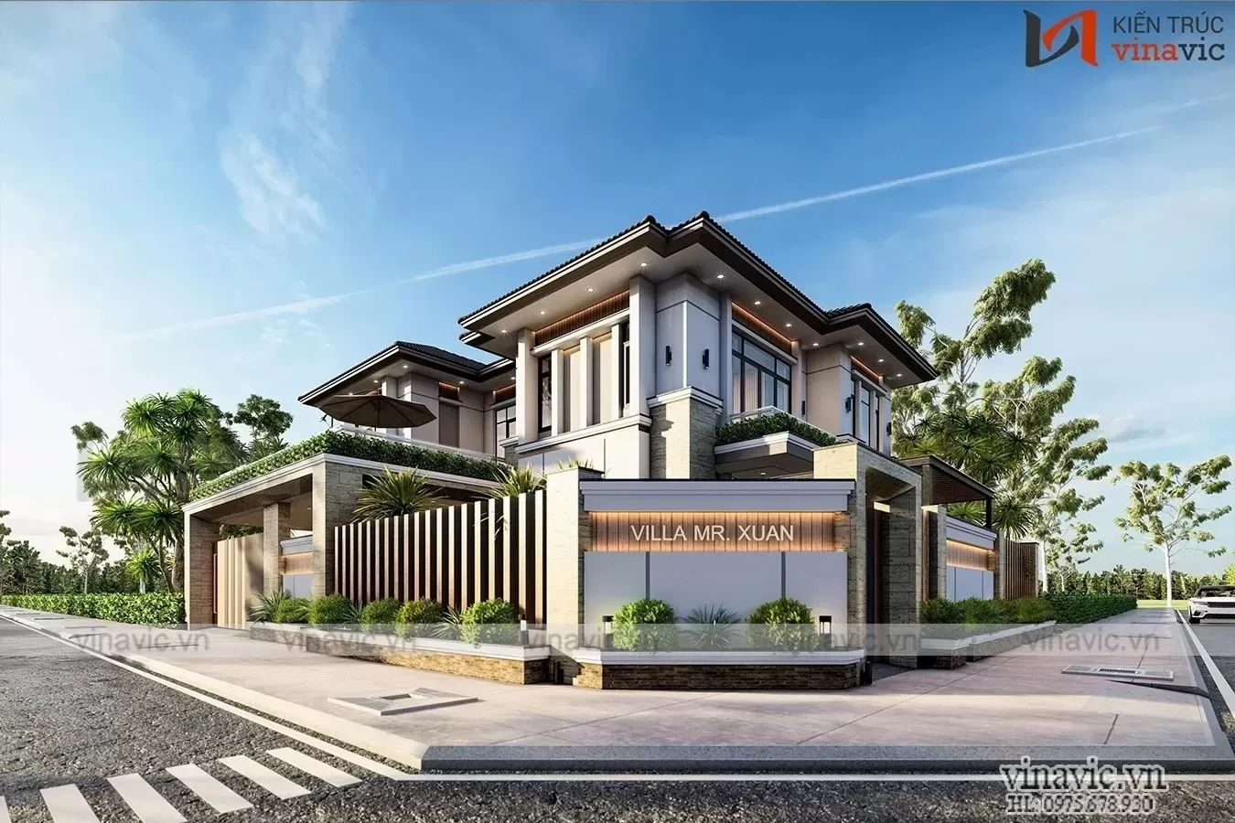 35 Mẫu nhà villa 2 tầng đẹp, thiết kế hiện đại, sang trọng bắt mắt