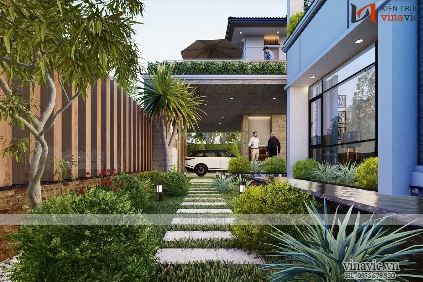 35 Mẫu nhà villa 2 tầng đẹp, thiết kế hiện đại, sang trọng bắt mắt