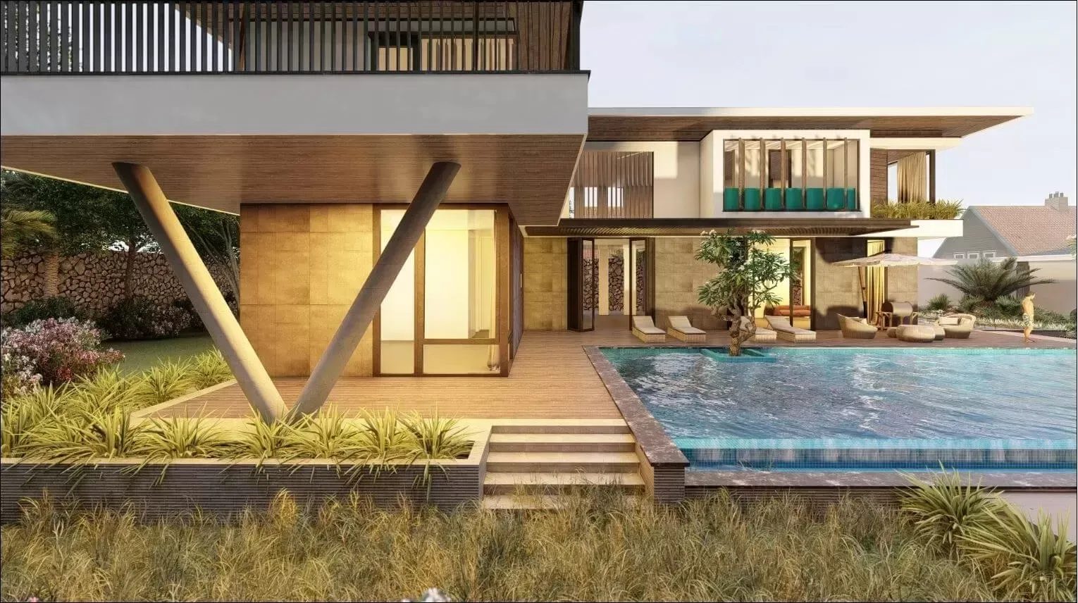 35 Mẫu nhà villa 2 tầng đẹp, thiết kế hiện đại, sang trọng bắt mắt