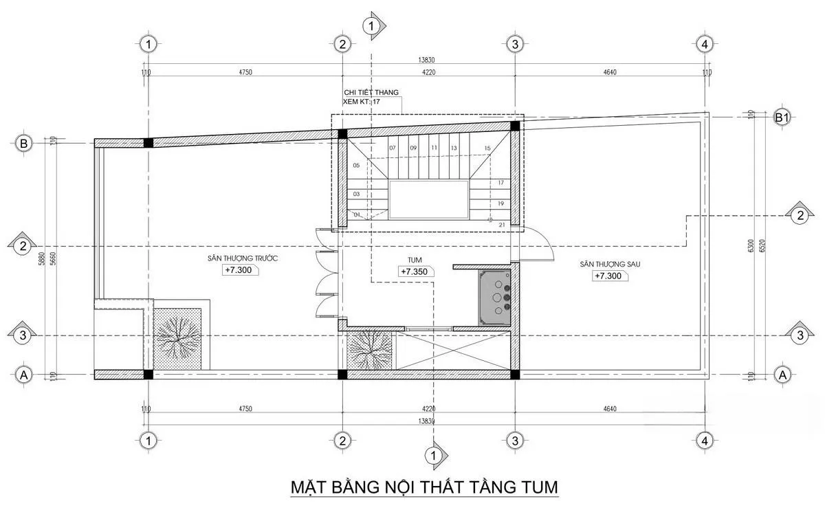 35 Mẫu thiết kế nhà ống 3 tầng hiện đại đầy đủ mặt bằng