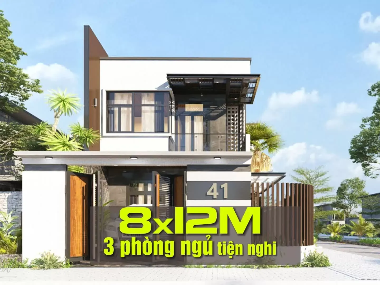 37 Mẫu nhà 8x12m 3 phòng ngủ tiện nghi & Full bản vẽ chi tiết