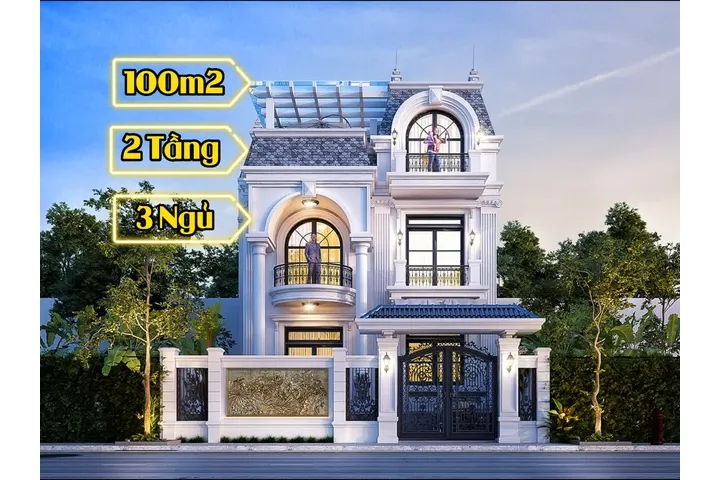 37 Mẫu thiết kế nhà 2 tầng 3 phòng ngủ 100m2 đẹp nhất