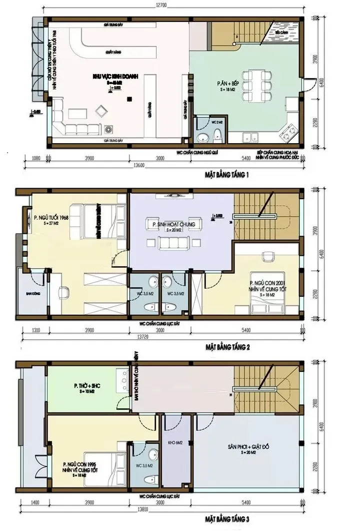 37 Mẫu thiết kế nhà 7×20 vừa ở vừa kinh doanh buôn bán