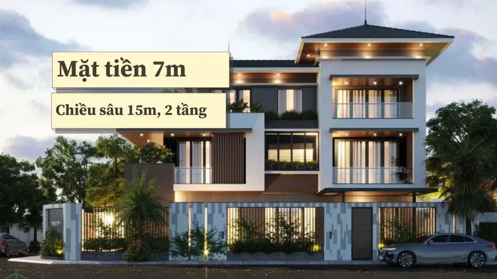 37 Mẫu thiết kế nhà rộng 7m dài 15m 2 tầng đẹp ngất ngây