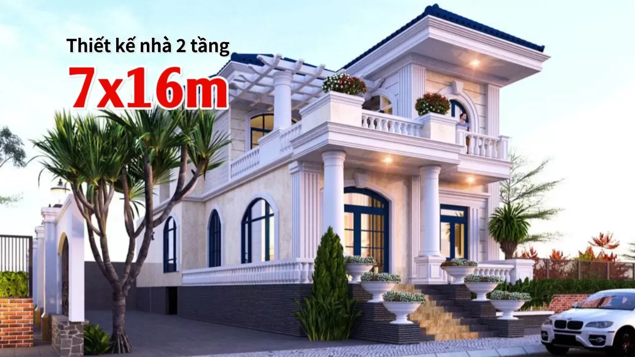 50 Ý Tưởng Thiết Kế Nhà Đẹp 2 Tầng 7x16m Giành cho bạn