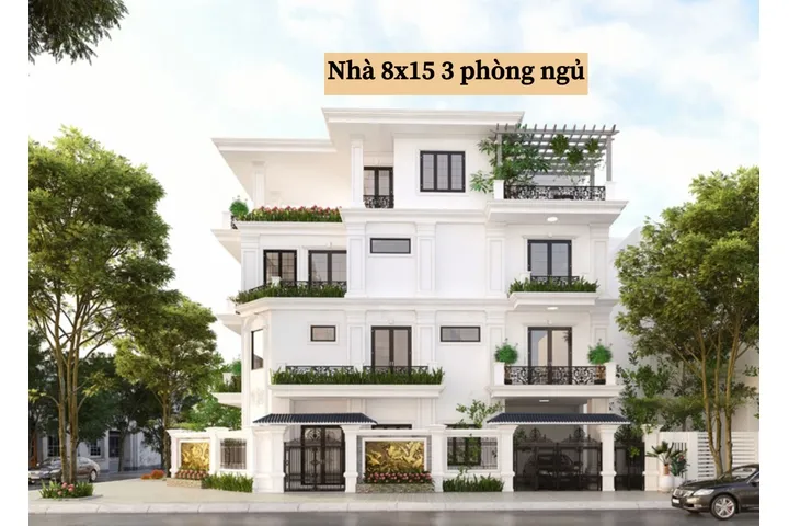 55 Thiết kế nhà 8×15 với 3 phòng ngủ đẹp và tiện ích