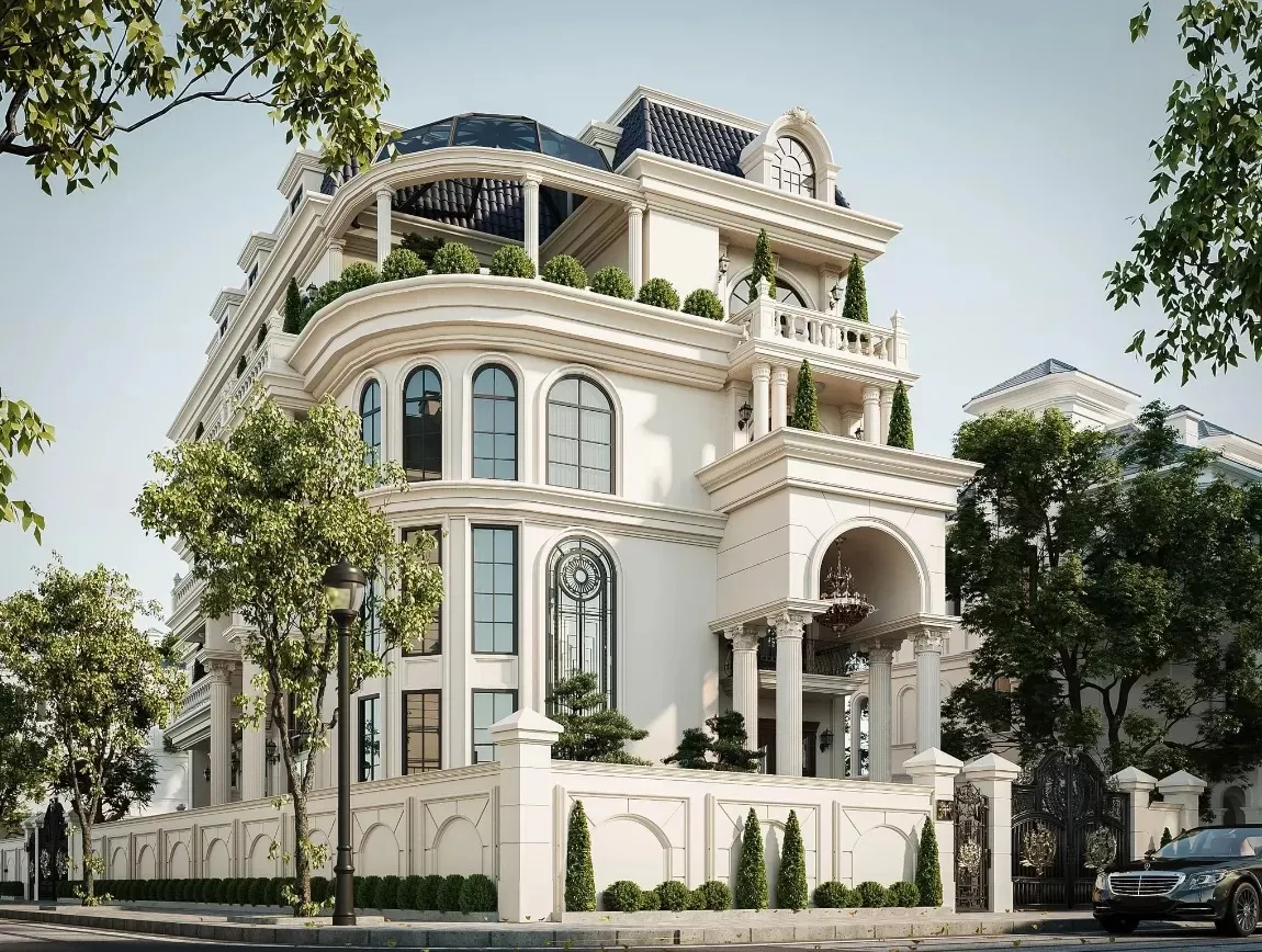 59 Mẫu thiết kế biệt thự mái Mansard sang trọng và lộng lẫy