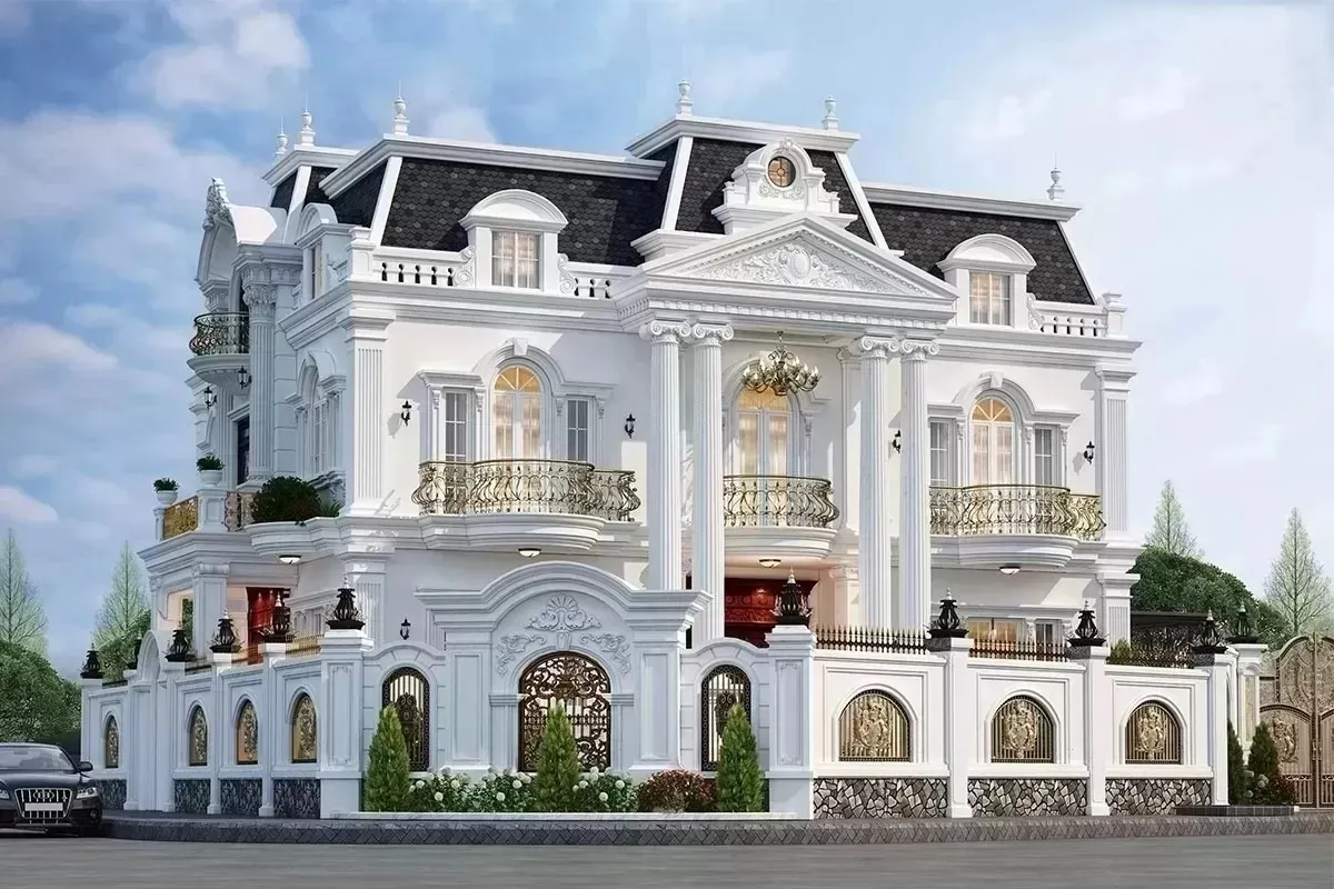 59 Mẫu thiết kế biệt thự mái Mansard sang trọng và lộng lẫy