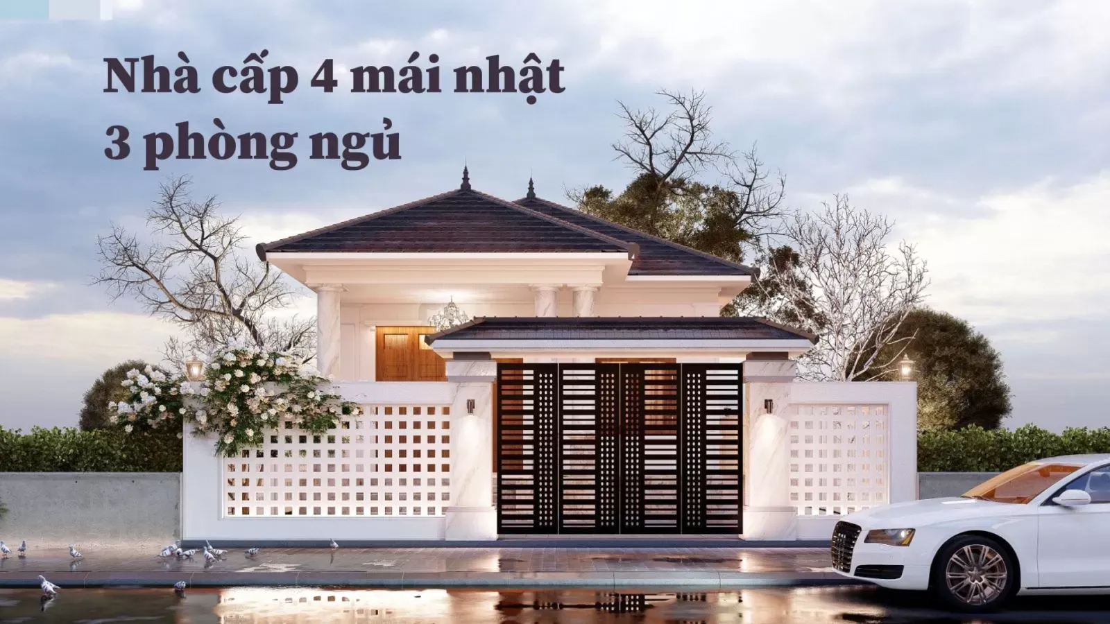 79+ Mẫu thiết kế nhà cấp 4 mái nhật 3 phòng ngủ ấn tượng nhất