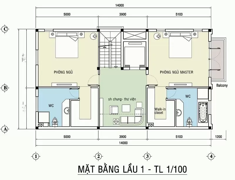 7x14m bản vẽ nhà mặt tiền 7m và các mẫu thiết kế đẹp nhất