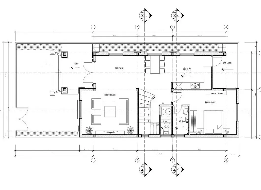 7x14m bản vẽ nhà mặt tiền 7m và các mẫu thiết kế đẹp nhất