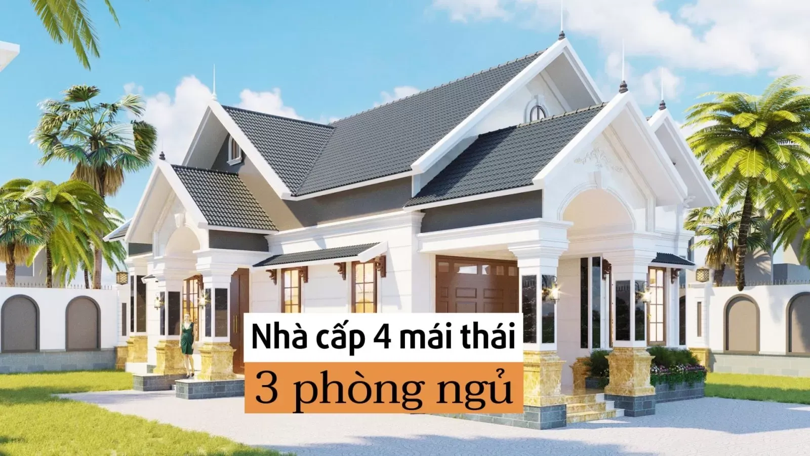 99+ Mẫu nhà cấp 4 mái thái 3 phòng ngủ đẹp, đầy đủ tiện nghi