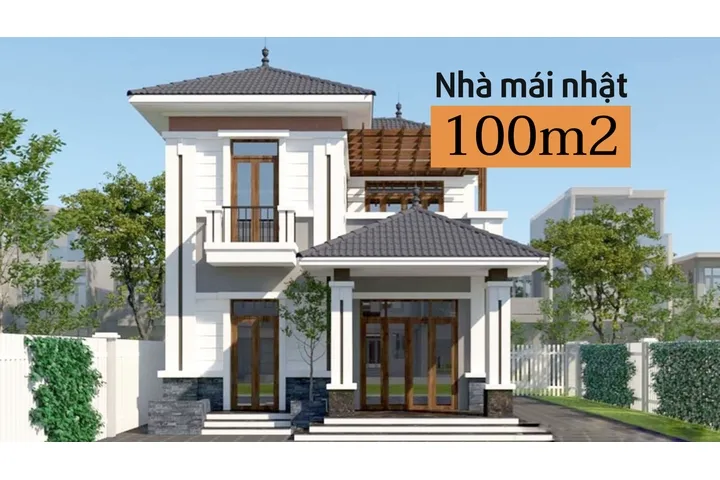 99+ Mẫu nhà mái nhật 100m2 có kiến trúc đẹp thịnh hành năm 2024