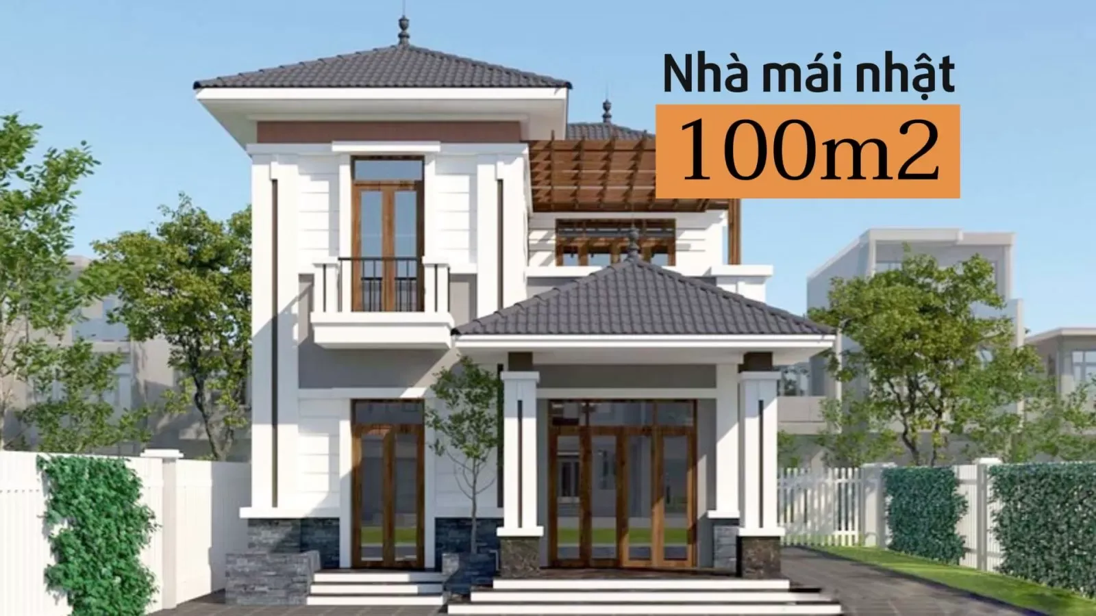 99+ Mẫu nhà mái nhật 100m2 có kiến trúc đẹp thịnh hành năm 2024