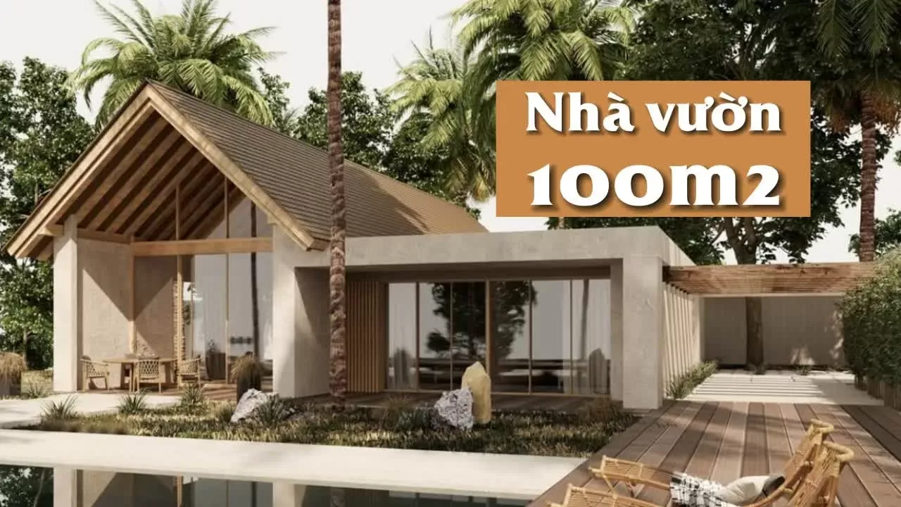 Ấn tượng với thiết kế nhà vườn 100m2 đẹp mãn nhãn