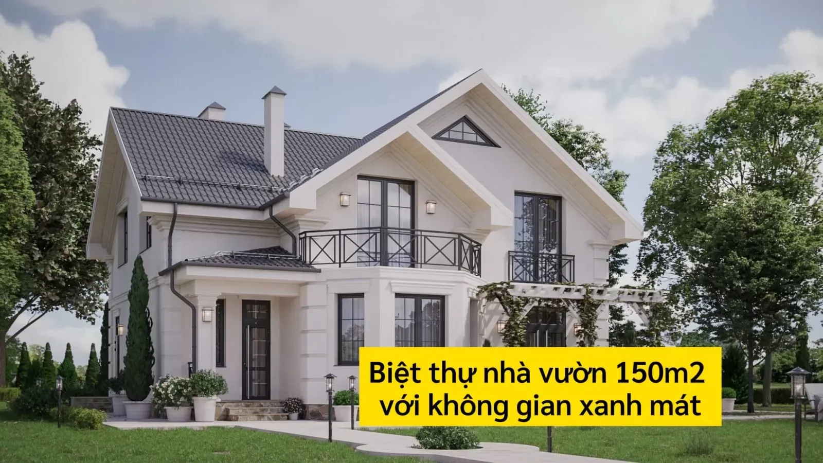 Biệt thự nhà vườn 150m2 với không gian xanh mát trong lành